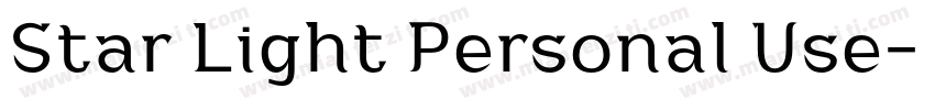 Star Light Personal Use字体转换
